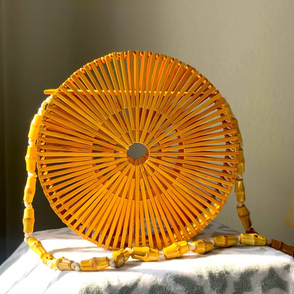 Tan Bamboo Purse
